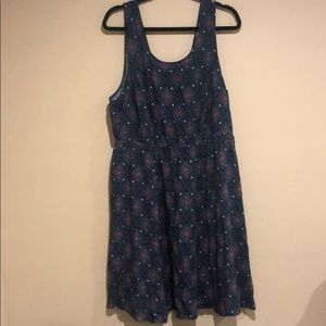 Torrid Midi Patterned Tie Back Sleeveless Sundress